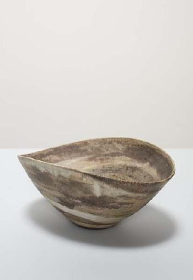 Large oval bowl by Lucie Rie