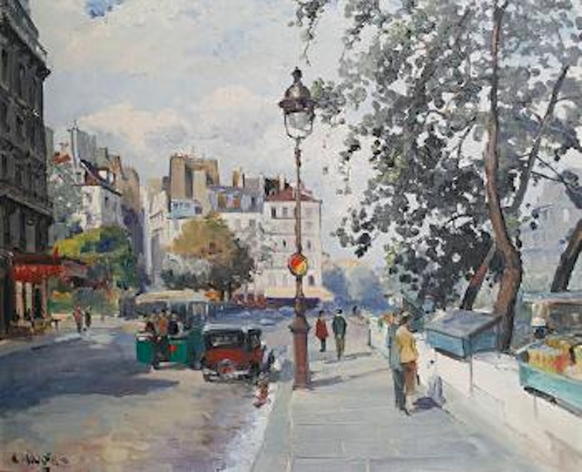 Parisian street scene by Constantin Kluge