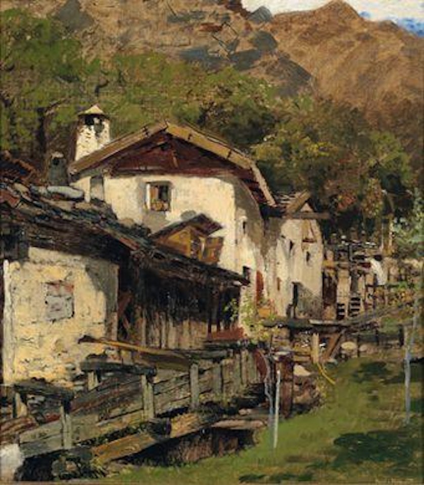 Mill in the mountains around 1875 by Theodor von Hörmann