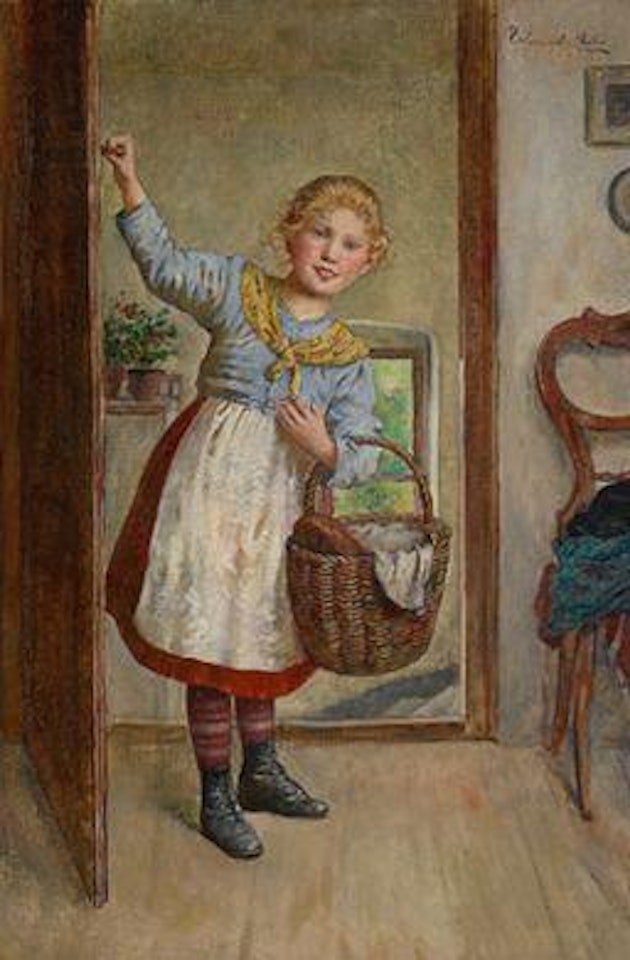 Returning from shopping by Edmund Adler