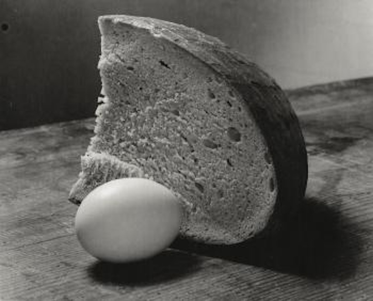 Ohne titel (stilleben mit brot und ei) by Josef Sudek