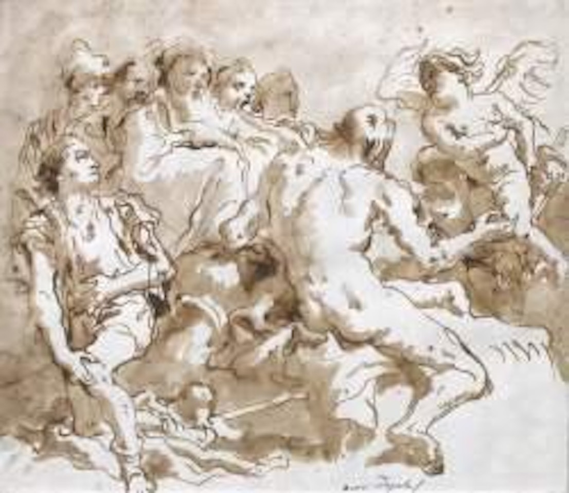 Assemblee de personnages by Giovanni Domenico Tiepolo