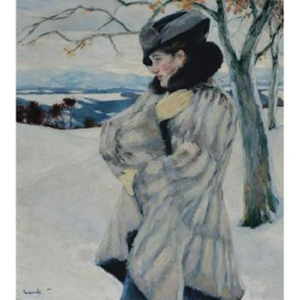 Mädchen Im Pelz, Bad Tölz (Girl With Fur Coat, Bad Tölz) by Edward Cucuel