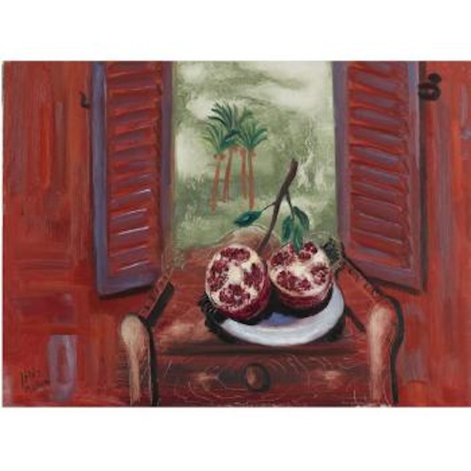 Pomegranates - Open Window by Reuven Rubin