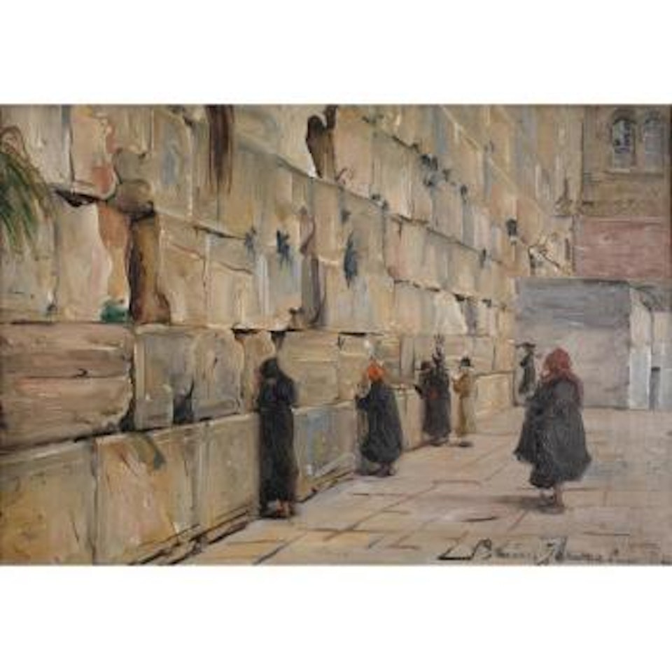 View Of The Western Wall by Ludwig Blum