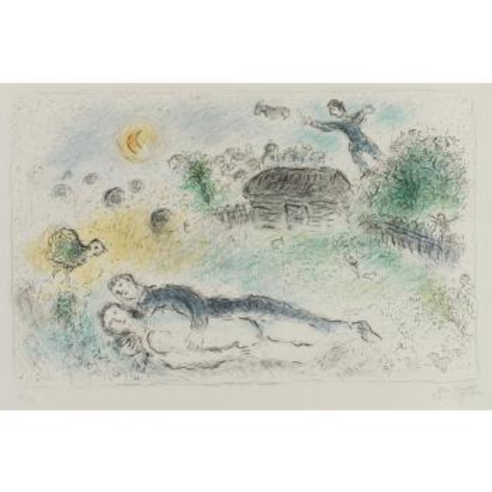 Lovers At The Isbah (M. 983) by Marc Chagall