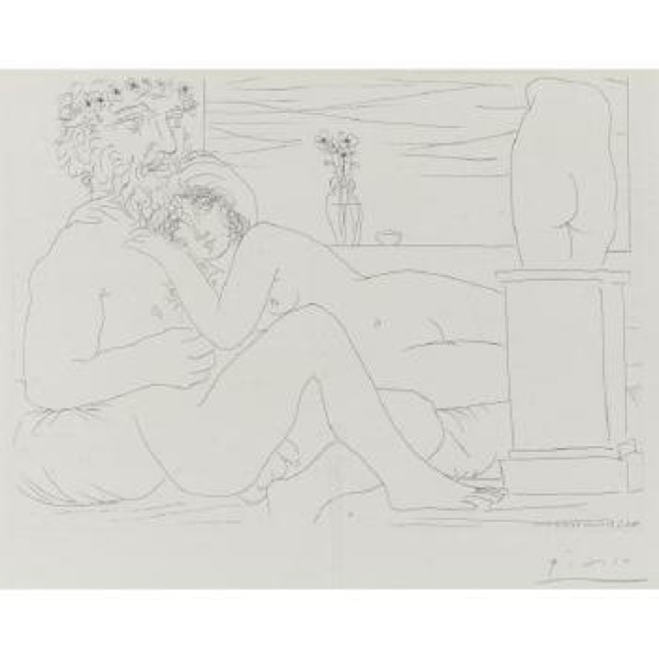 Le Repos Du Sculpteur Devant Le Petit Torse (B. 162) by Pablo Picasso