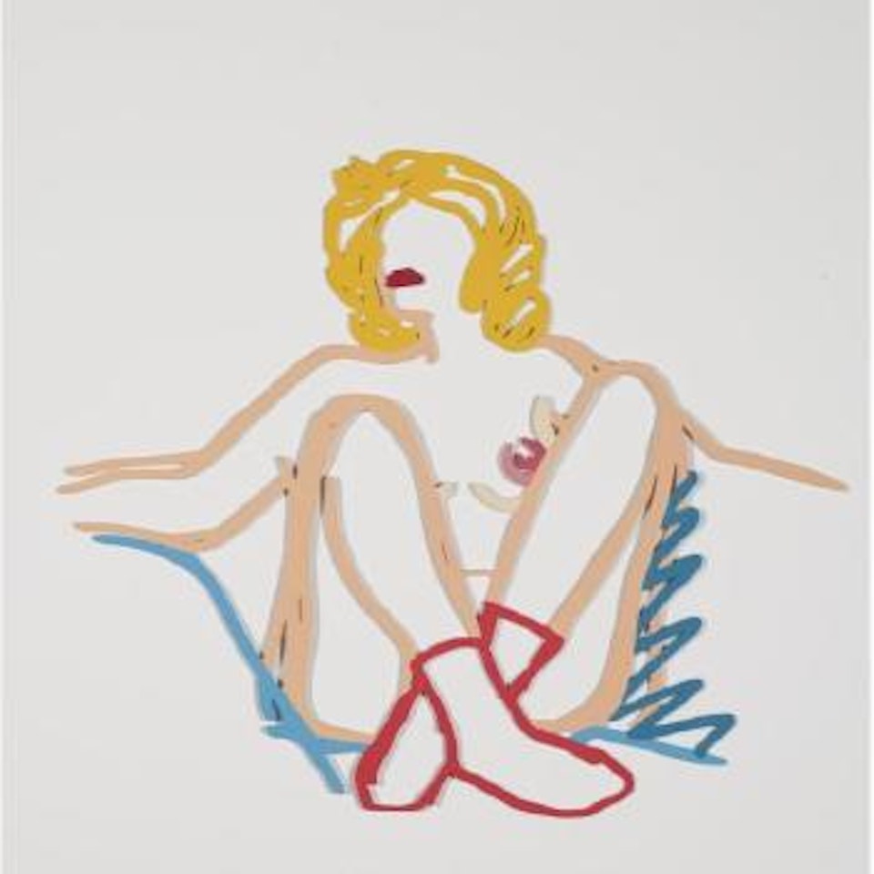 Steel Drawing Edition / Rosemary With Socks, Arms Outstretched by Tom Wesselmann