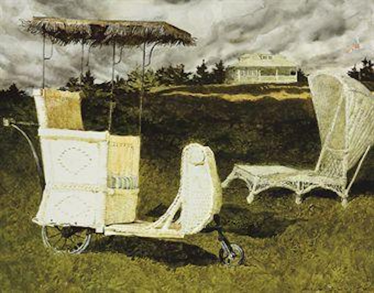 A Couple of Chairs Sitting Around the Coast of Maine by James Brown Wyeth