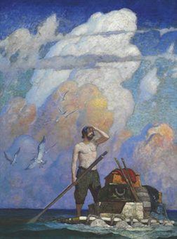 For a mile, or thereabouts, my raft went very well-- by Newell Convers Wyeth