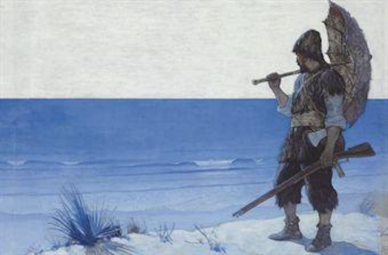 Robinson Crusoe, Endpaper by Newell Convers Wyeth