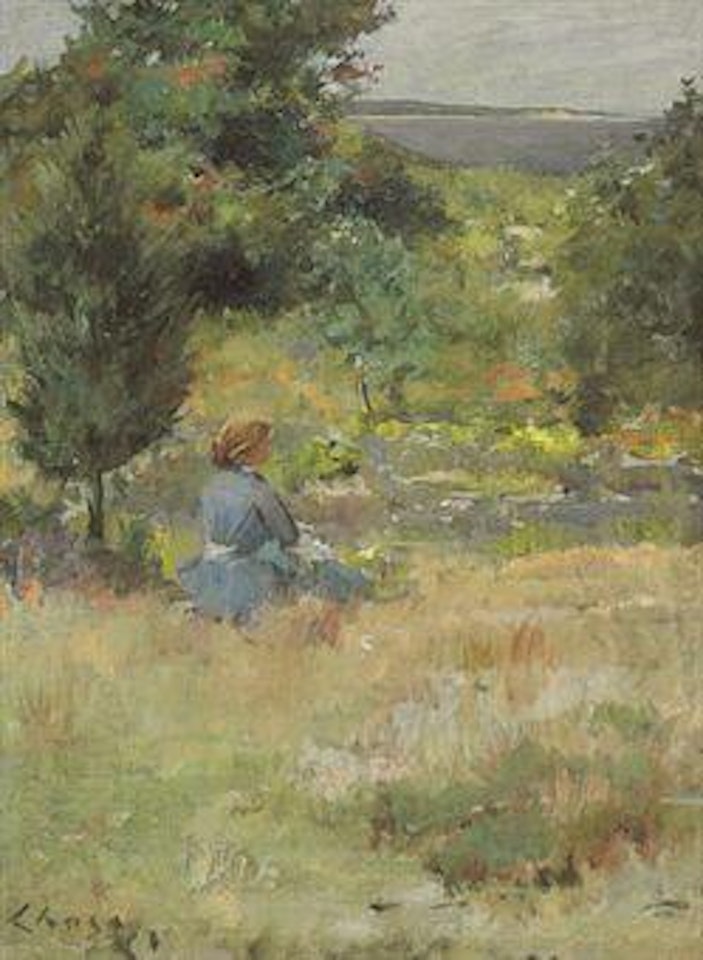 Girl at Shinnecock Hills by William Merritt Chase