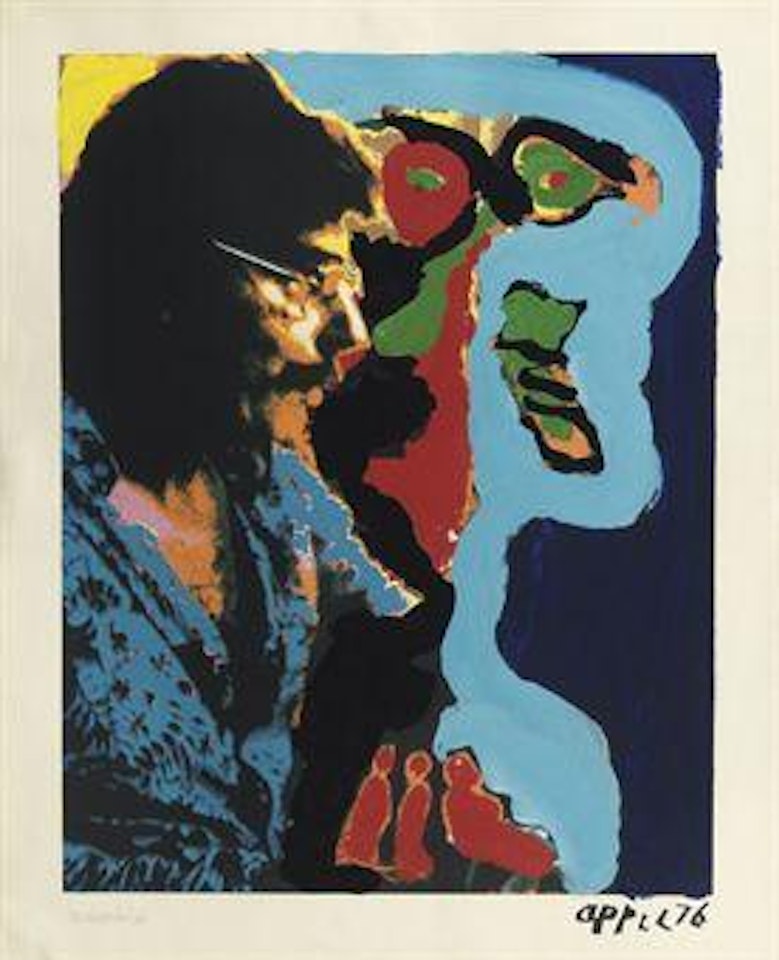 Appel op terras by Karel Appel