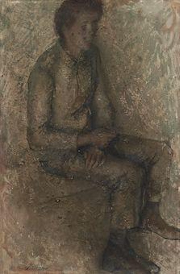 Portrait of a young man seated by Pavel Tchelitchew