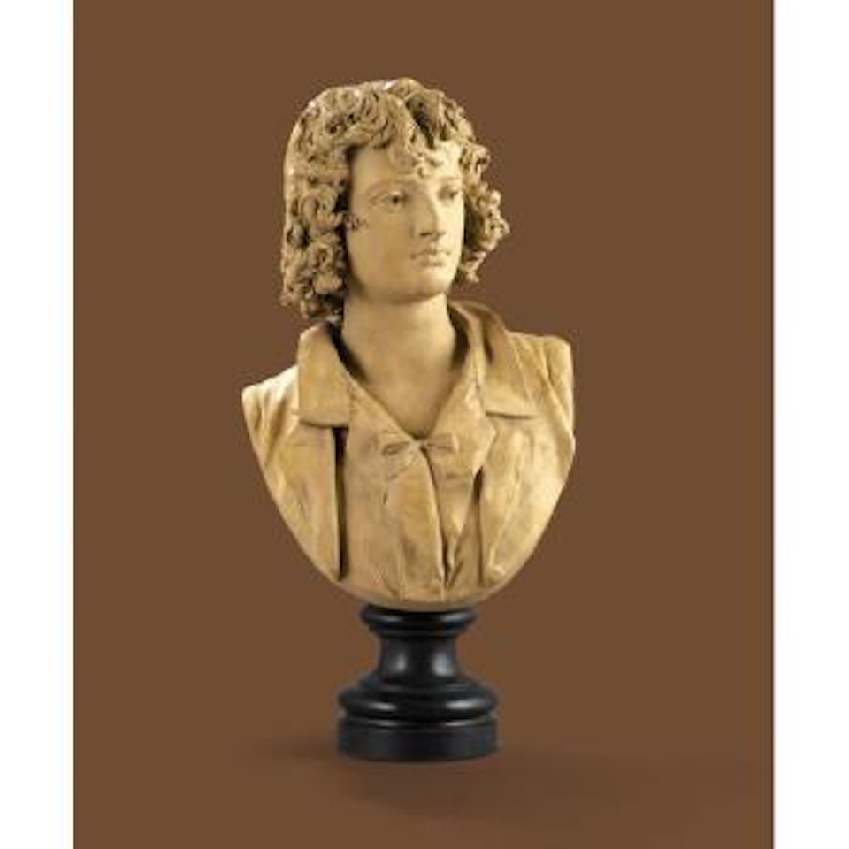 Buste De Jeune Homme En Terre Cuite by Albert-Ernest Carrier-Belleuse