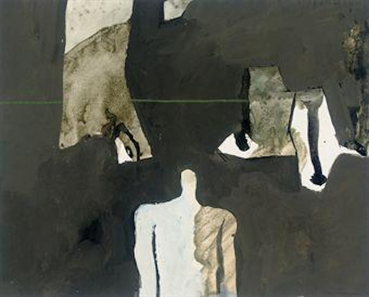 Landscape with figures by Keith Vaughan