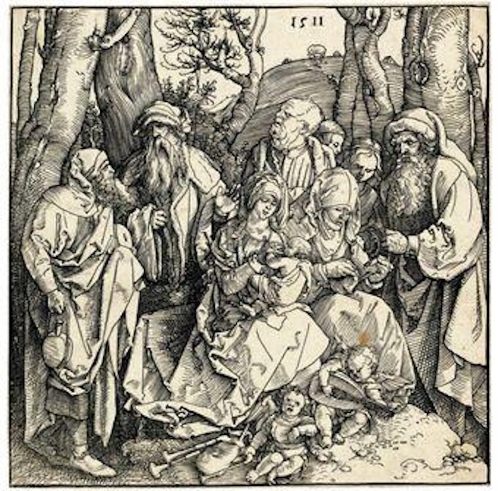 The Holy Kinship with Angels (B. 97; M., Holl. 216; S.M.S. 227) by Albrecht Dürer