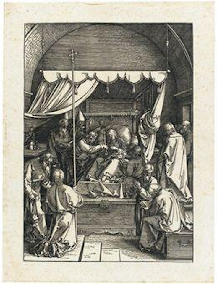 The Death of the Virgin, from: The Life of the Virgin (B. 93; M., Holl. 205; S.M.S. 183) by Albrecht Dürer