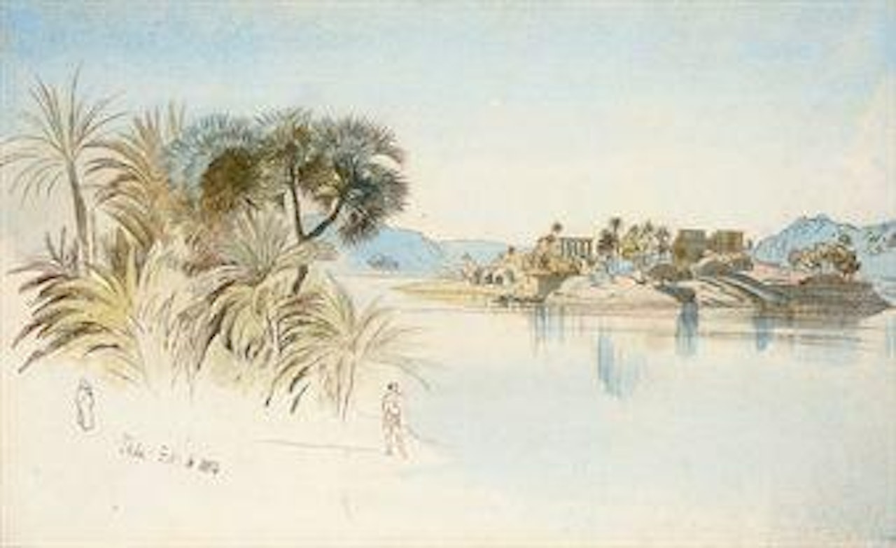 The Temple of Isis on the Island of Philae, Egypt by Edward Lear