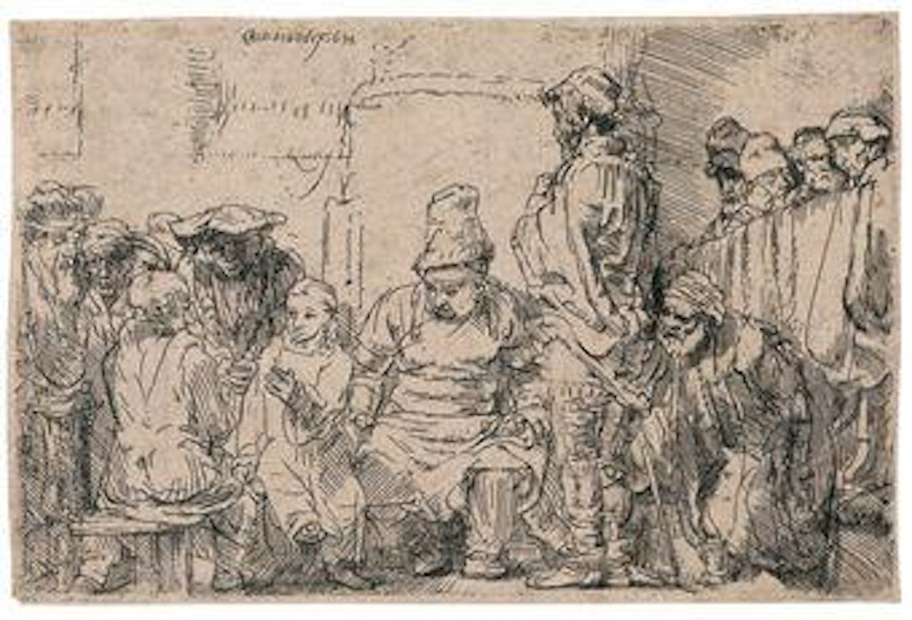 Christ seated disputing with the Doctors (B, Holl 64; H 277) by Attributed to Rembrandt Harmensz van Rijn