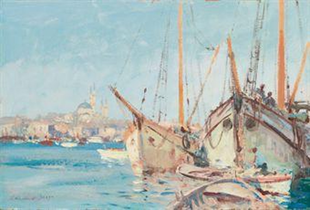 Morning sunlight on the Golden Horn by Edward Seago