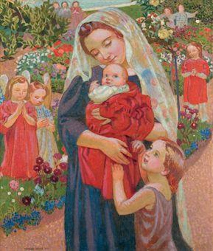 Madone au jardin fleuri by Maurice Denis
