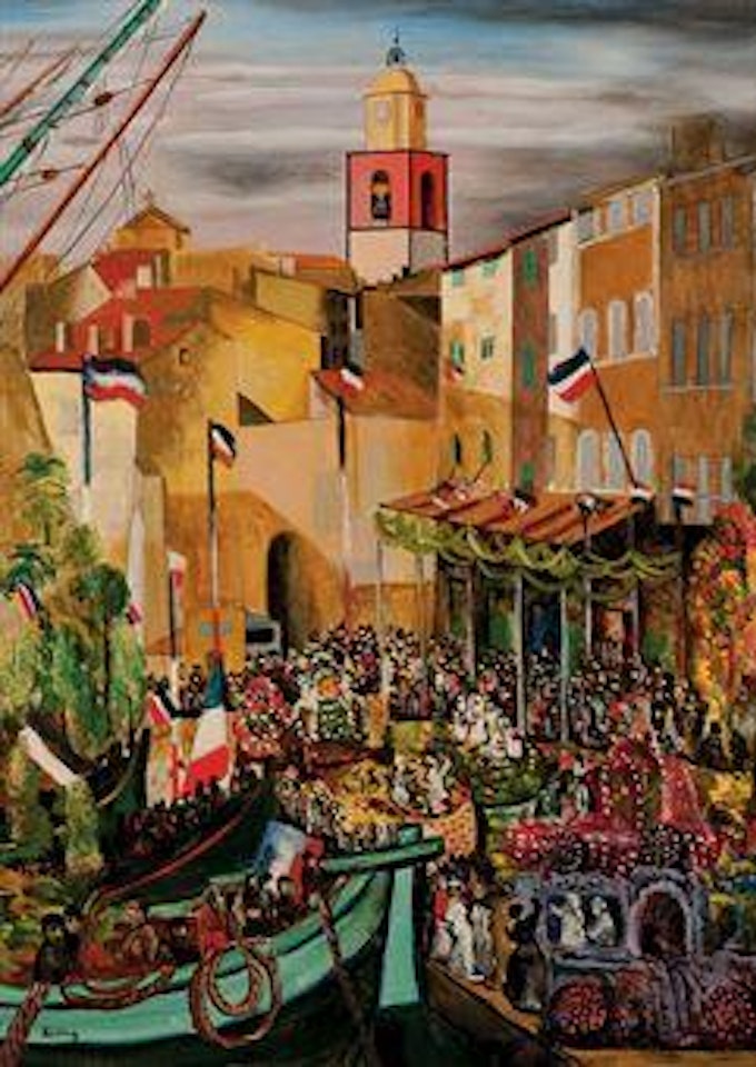 La fête des fleurs à Saint-Tropez by Moïse Kisling