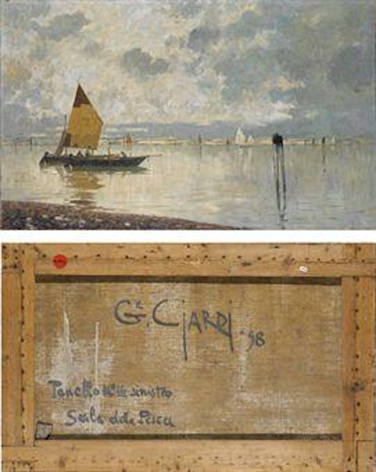 Vele al tramonto by Guglielmo Ciardi
