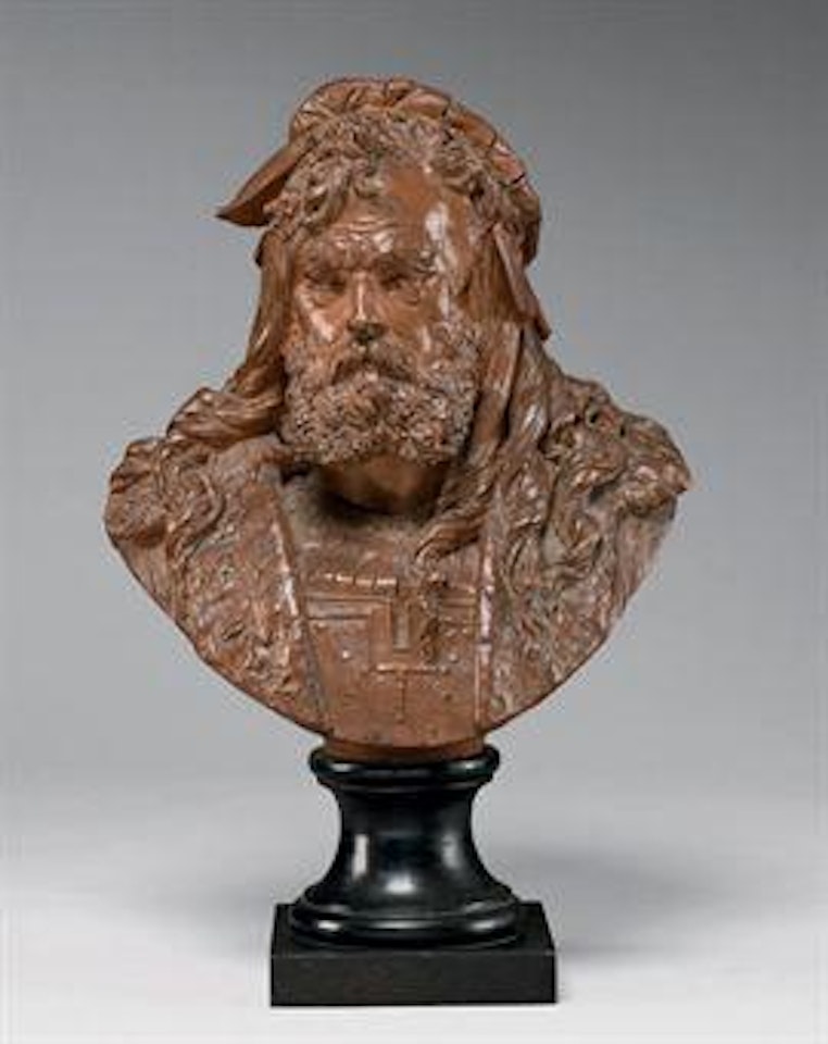 Buste En Terre Cuite Representant Alfred Dürer by Albert-Ernest Carrier-Belleuse