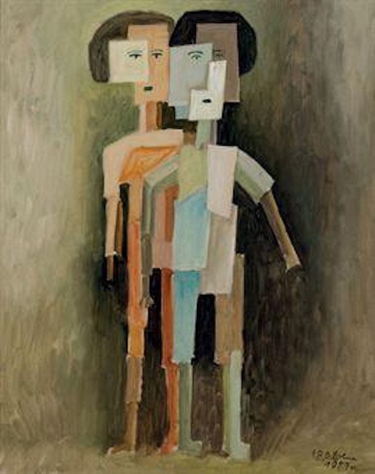 Dédoublement spatial d'une forme humaine by Victor Brauner