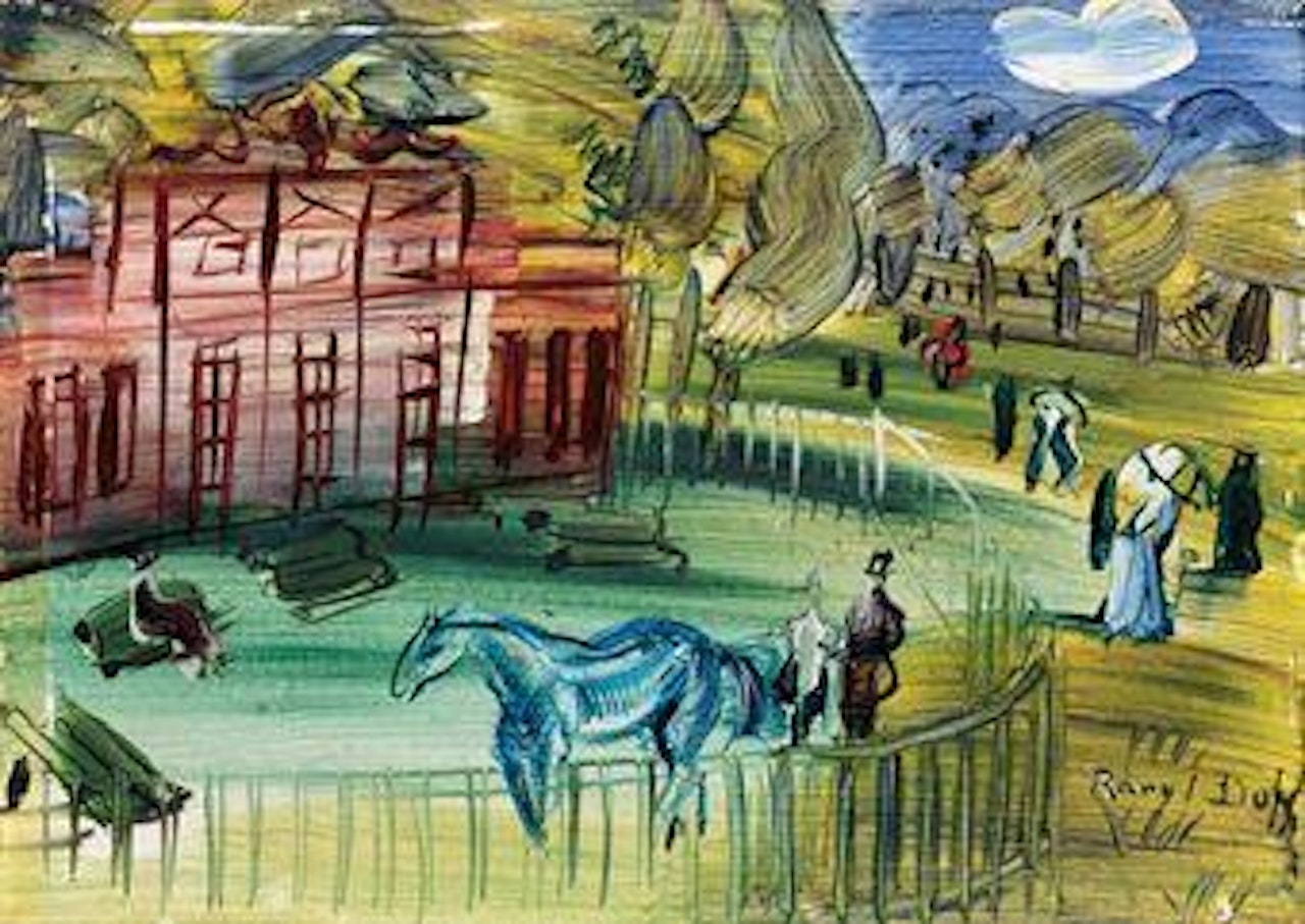Paddock à Chantilly by Raoul Dufy