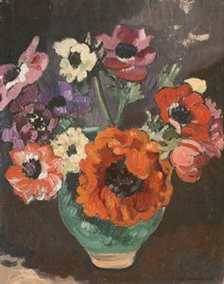 Anémones au vase vert by Louis Valtat