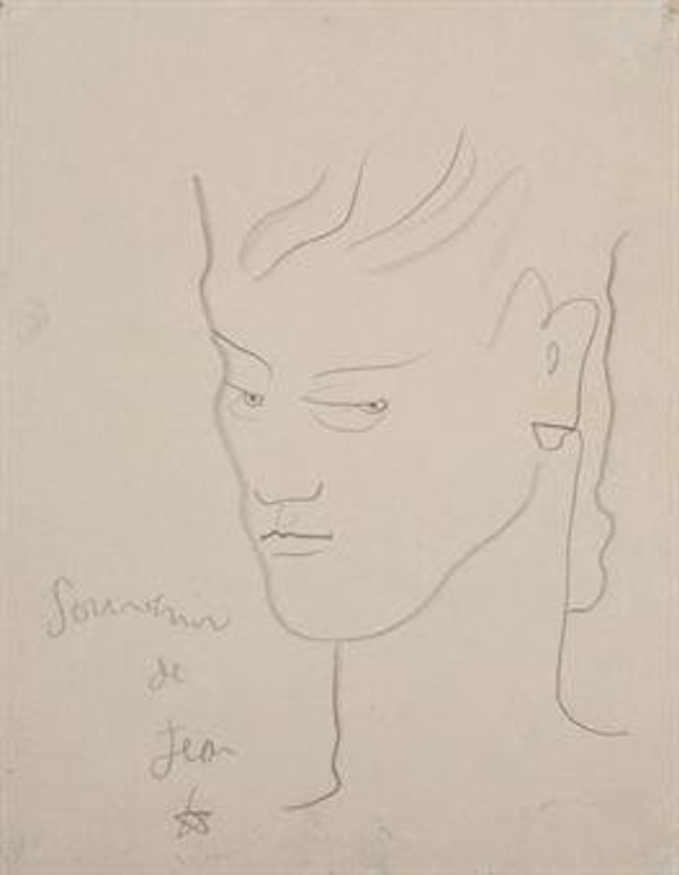 Portrait de jeune homme by Jean Cocteau