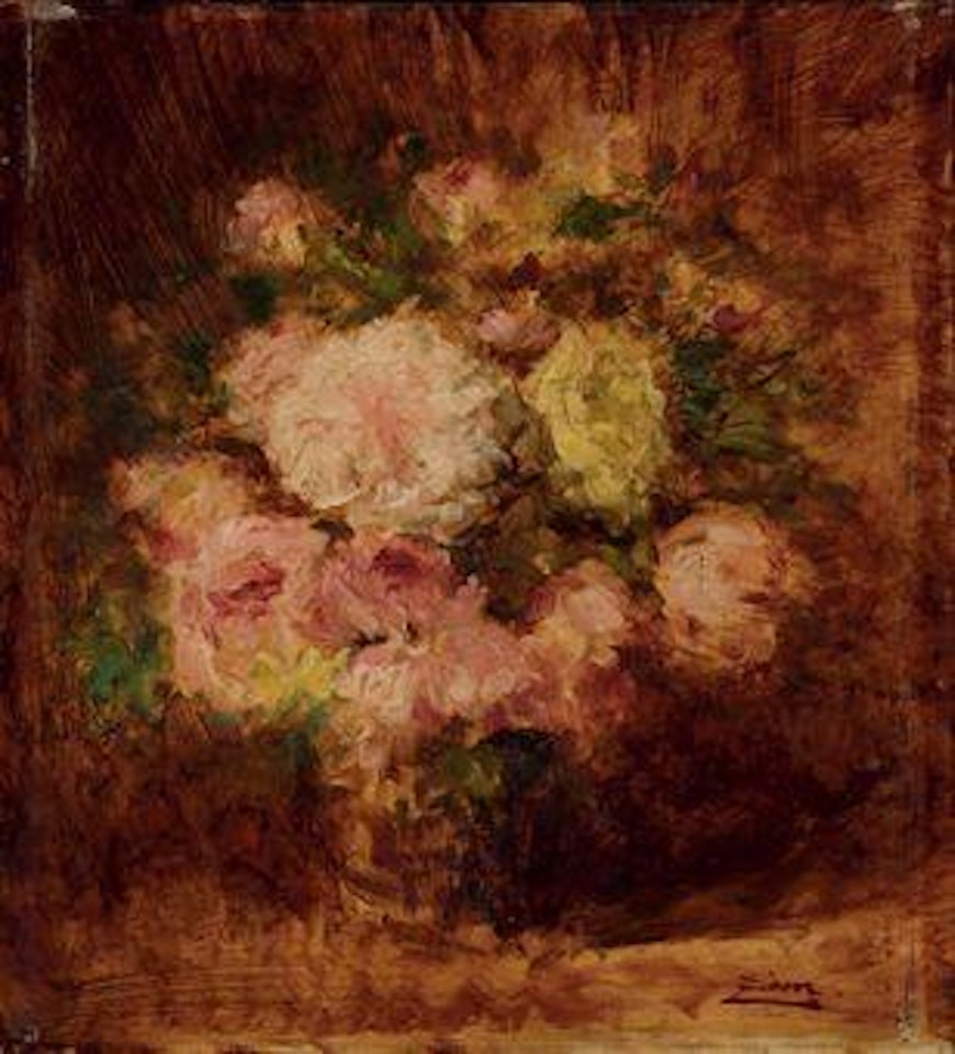 Vase avec des fleurs by Félix Ziem