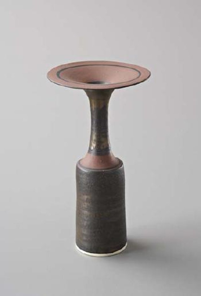 Vase with flaring lip by Lucie Rie