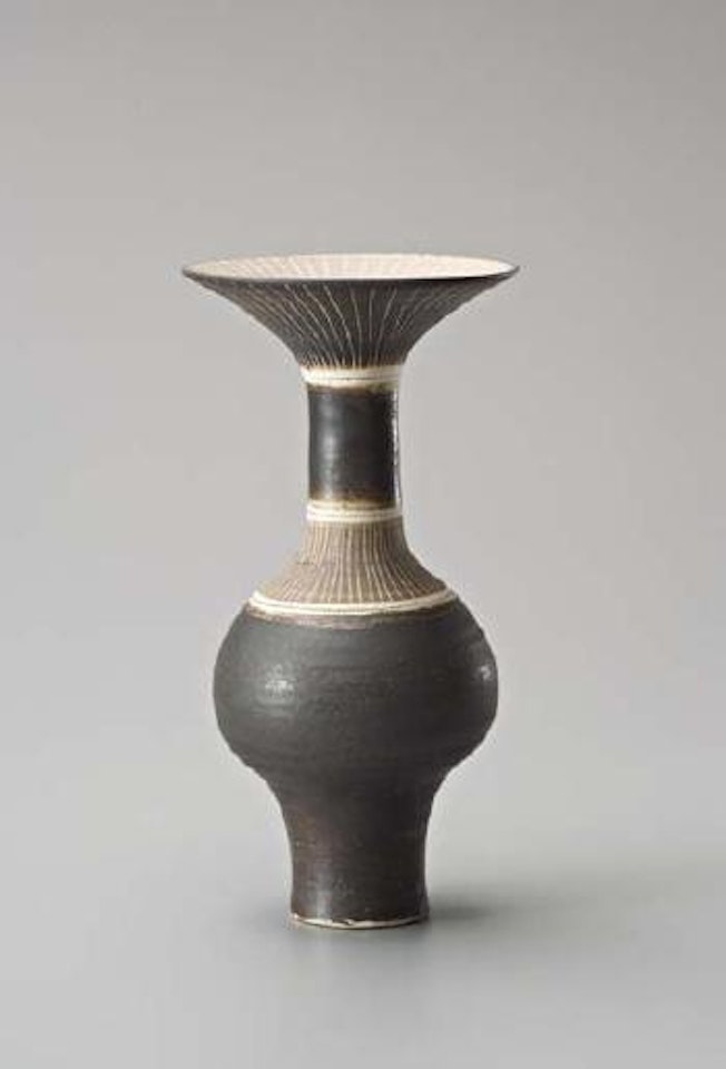 Vase with flaring lip by Lucie Rie