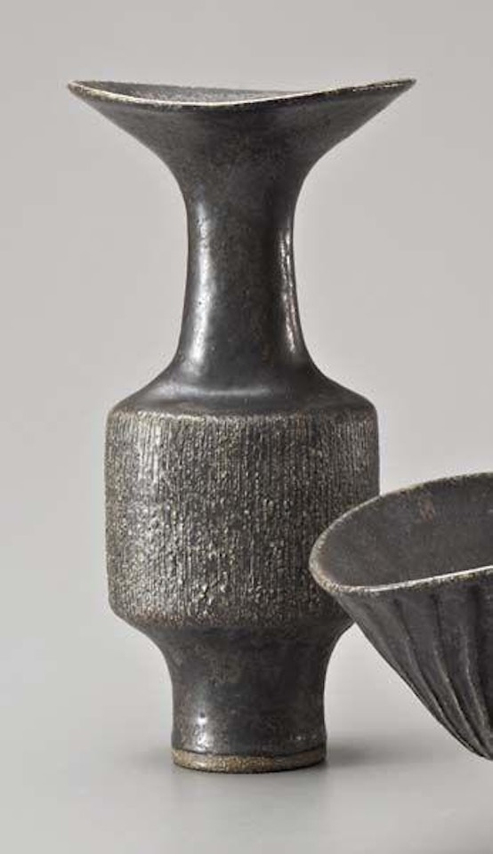 Rare vase with flaring lip by Lucie Rie