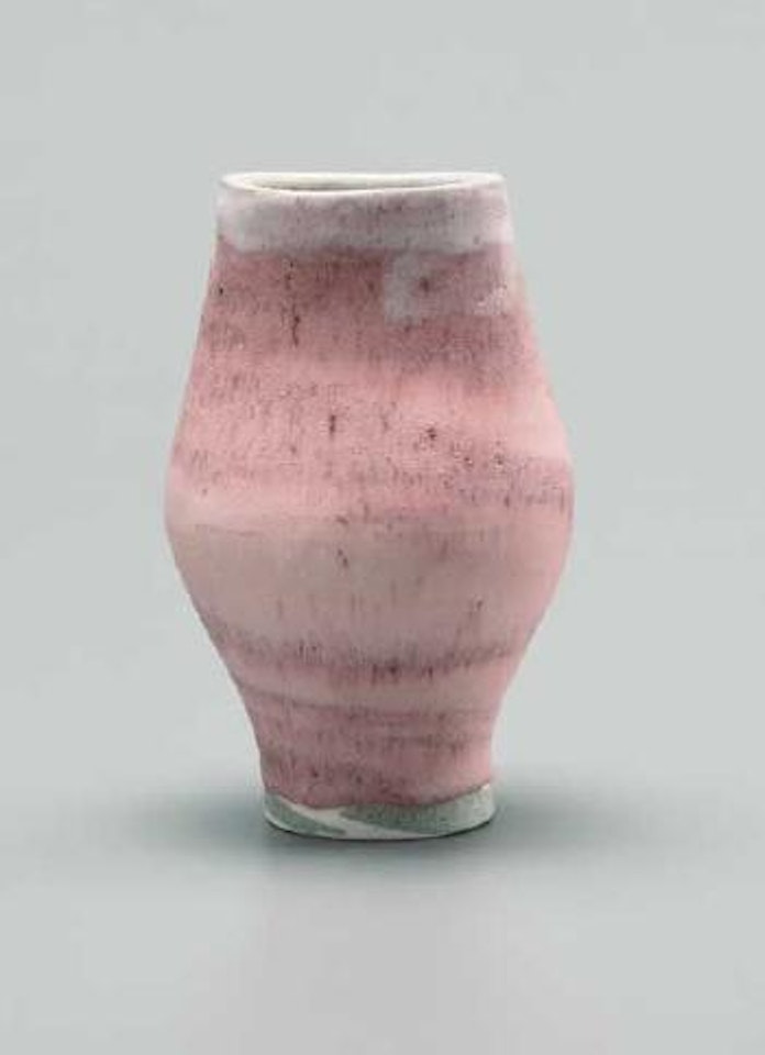Vase with oval lip by Lucie Rie