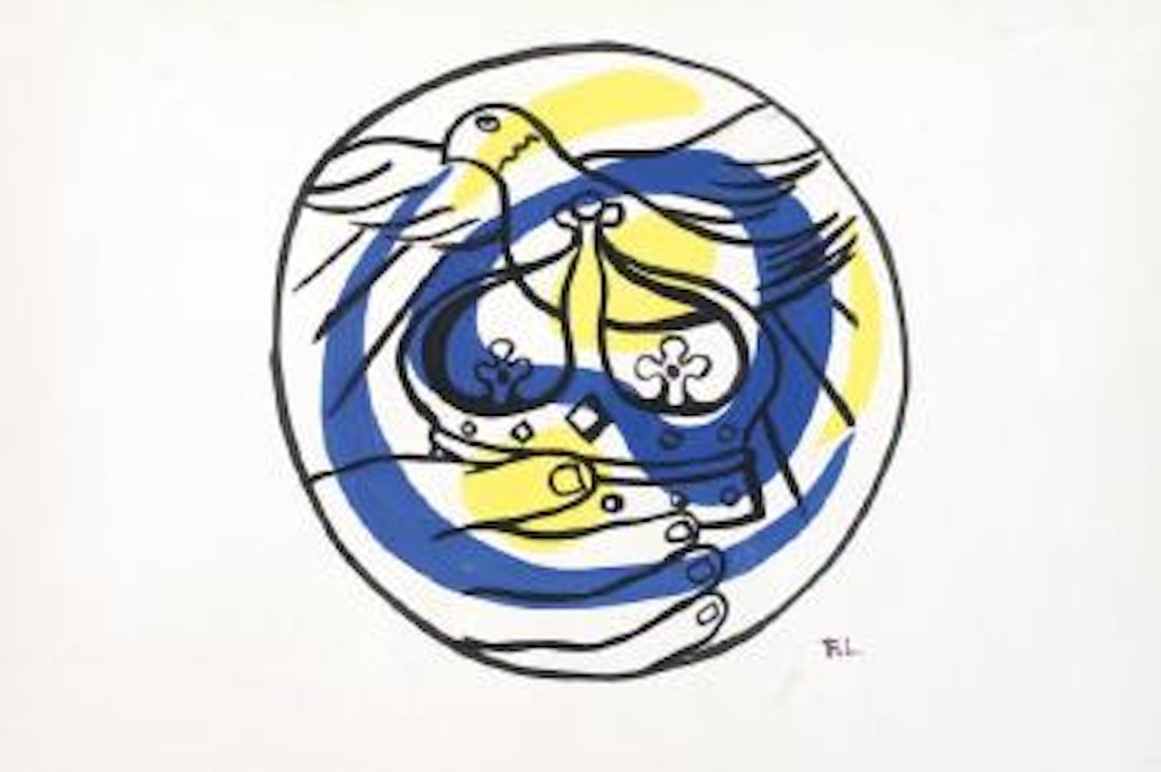 Composition circulaire - oiseau avec couronne by Fernand Leger