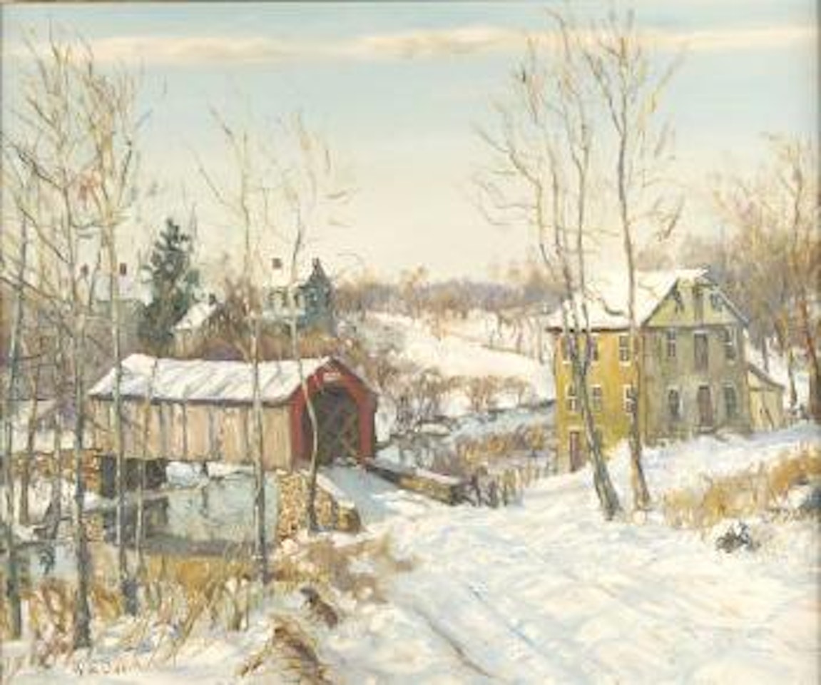 Covered bridge, Thatcher, PA by Walter Emerson Baum