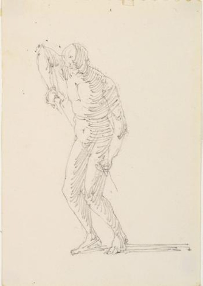 Uomo nudo con spada by Giorgio de Chirico