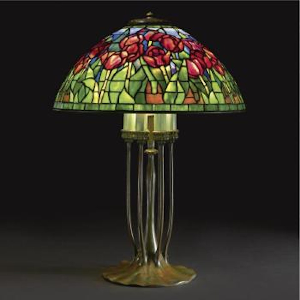 A Superb 'Tulip' Table Lamp by Tiffany Studios