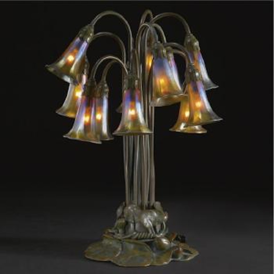 Twelve-light 'Lily' Table Lamp by Tiffany Studios