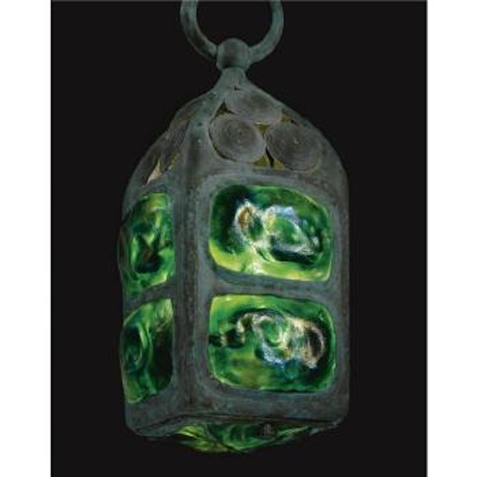 Turtleback Tile Lantern by Tiffany Studios