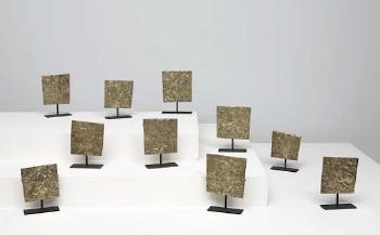 Group of ten 'Melt Coated' sculptural panels by Harry Bertoia