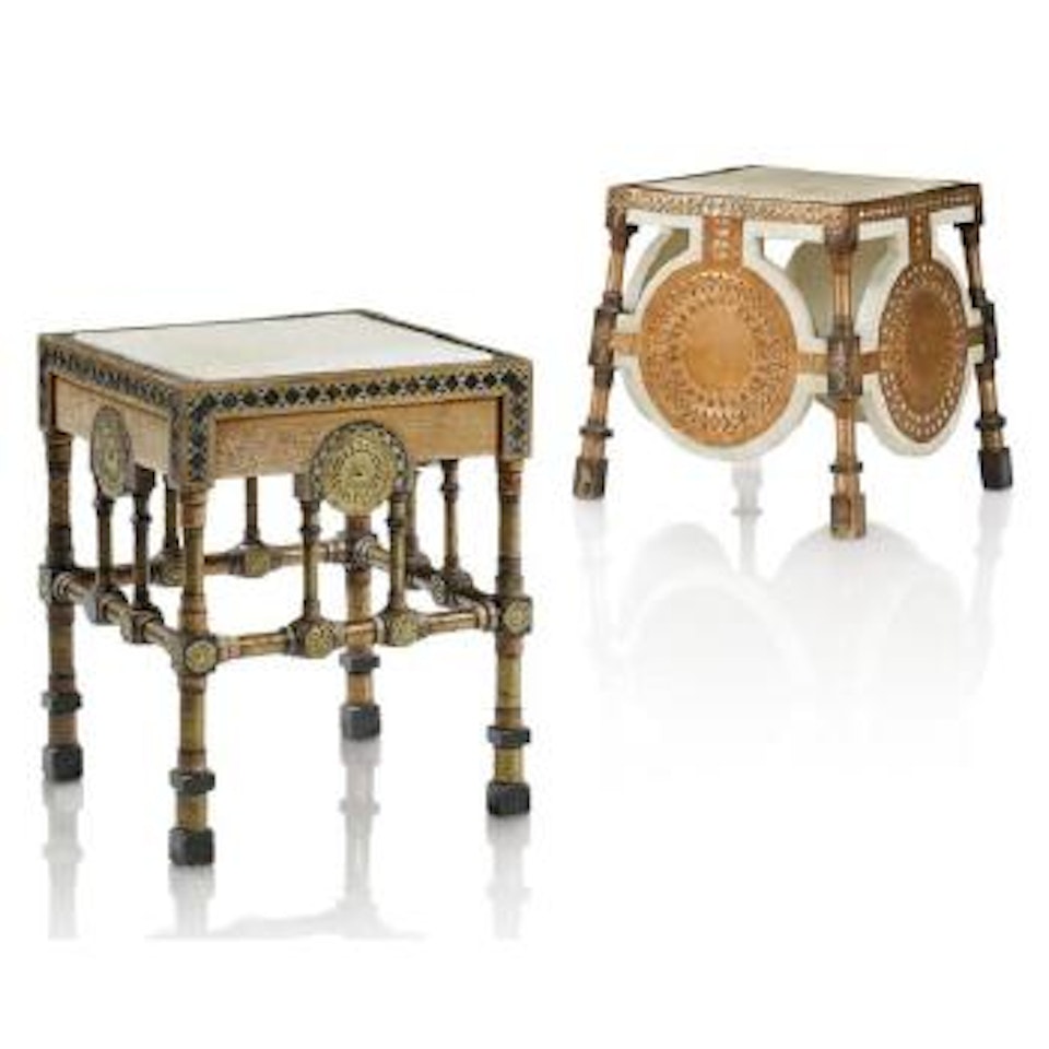 Two Stools by Carlo Bugatti