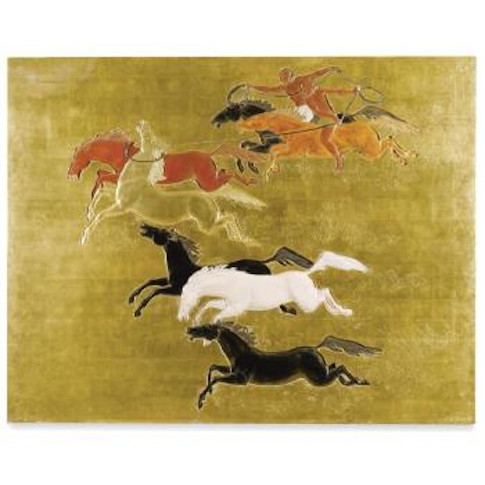 La Conquete Du Cheval : A Large Panel by Jean Dunand