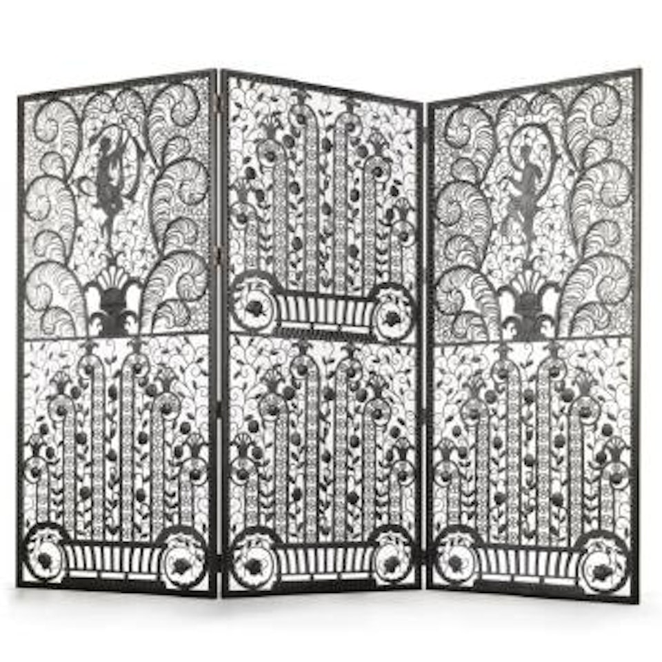 A Large Three Fold Screen by Edgar Brandt