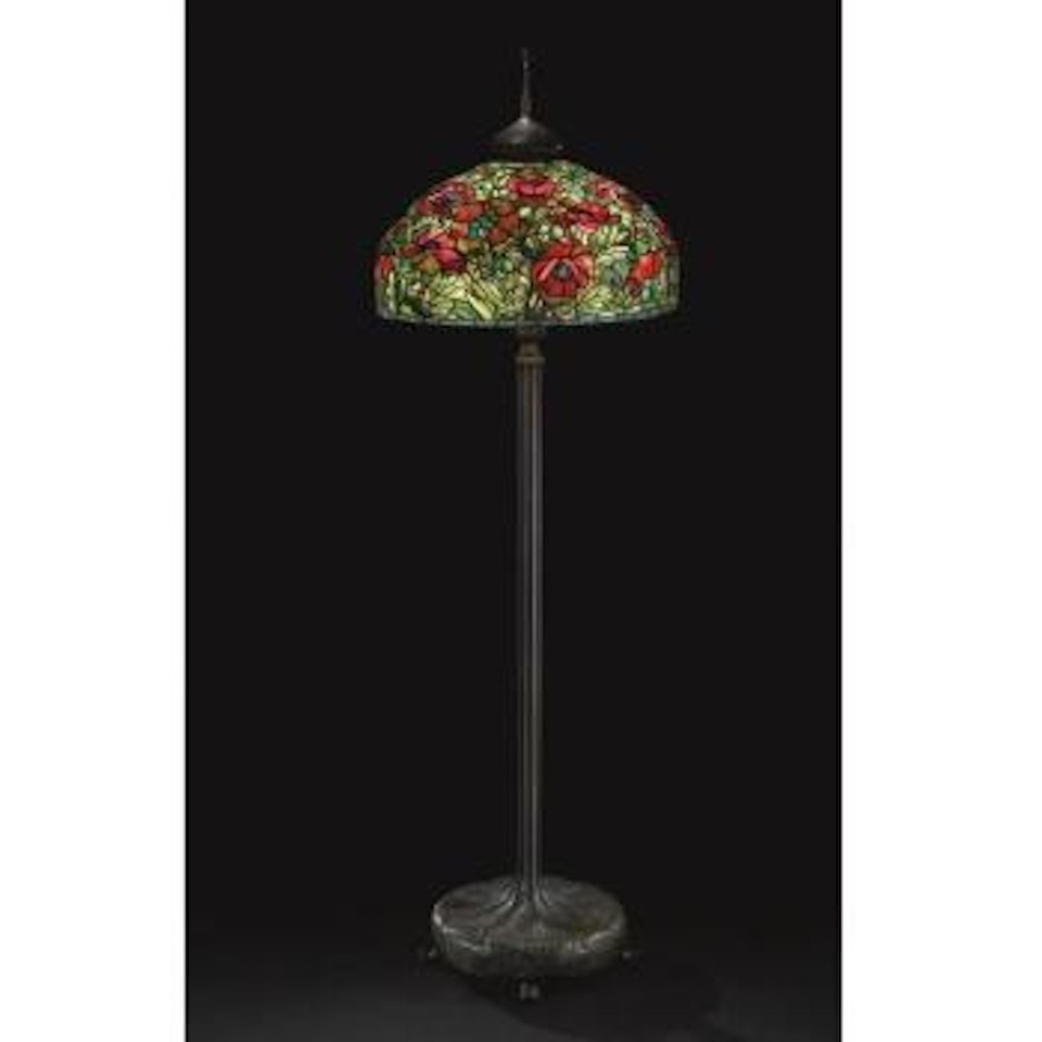 An Important And Rare 'Oriental Poppy' Floor Lamp by Tiffany Studios