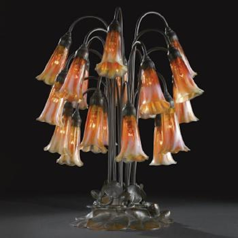 A Superb Eighteen-light 'Lily' Table Lamp by Tiffany Studios